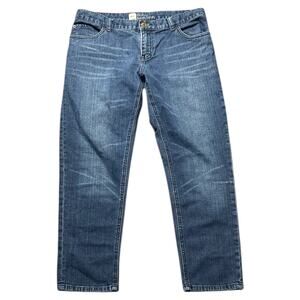 Mossimo Denim Skinny Boyfriend Jeans Blue Mid Rise Stretch - 8